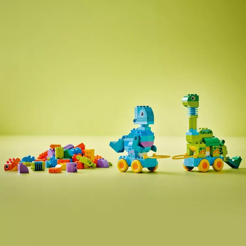 Konstruktionsspielzeug LEGO DUPLO 10451 Dinosaurier auf Rädern 3-in-1-Set, 108 Teile, Alter 3+, Höhe 220 mm