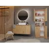 Badezimmer-Schrankschrank Top e shop NEL 1K DK ART KPL, Eichenrahmen, 600×300×1740 mm, 5 Regale, freistehend