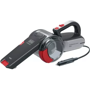 Handstaubsauger Schwarz & Decker PV1200AV — Trocken-Polsterreiniger, 12 V, 0,44 L, 12,5 W, 5 m Kabel, grau/rot
