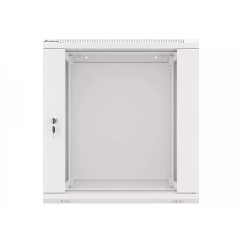 Lanberg Wandmontage-Installationsschrank 19'' 12U 600x600mm grau (Glastür)