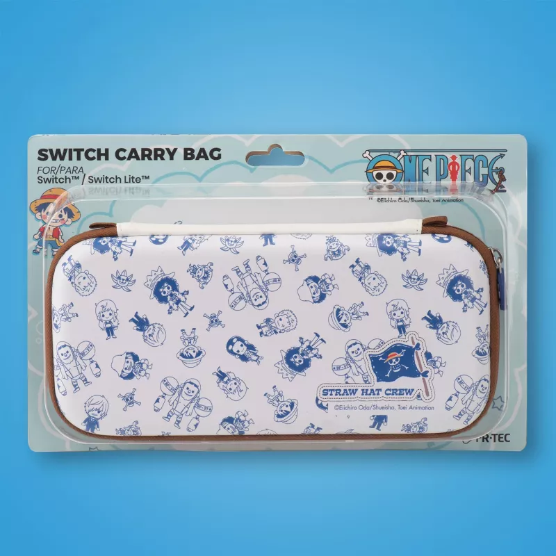 Trageetui FR-TEC One Piece Bag Chibi Nintendo Switch Blau Braun Weiß