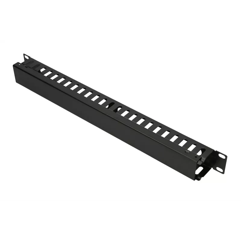 Kabelmanagement-Panel Extralink Kabel MANAGER WITH METAL COVER Schwarz Metall 48,3 cm