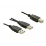 USB-Kabel DeLOCK USB-B/USB-A Kabel 1 m Schwarz