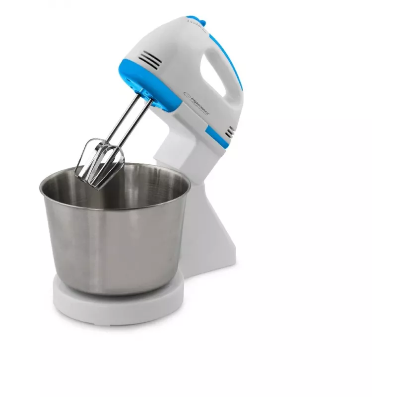 Standmixer ESPERANZA EKM019WB — 150 W, 2,5-L-Schüssel, 7 Geschwindigkeiten, Knethaken, Doppelschneebesen, Weiß