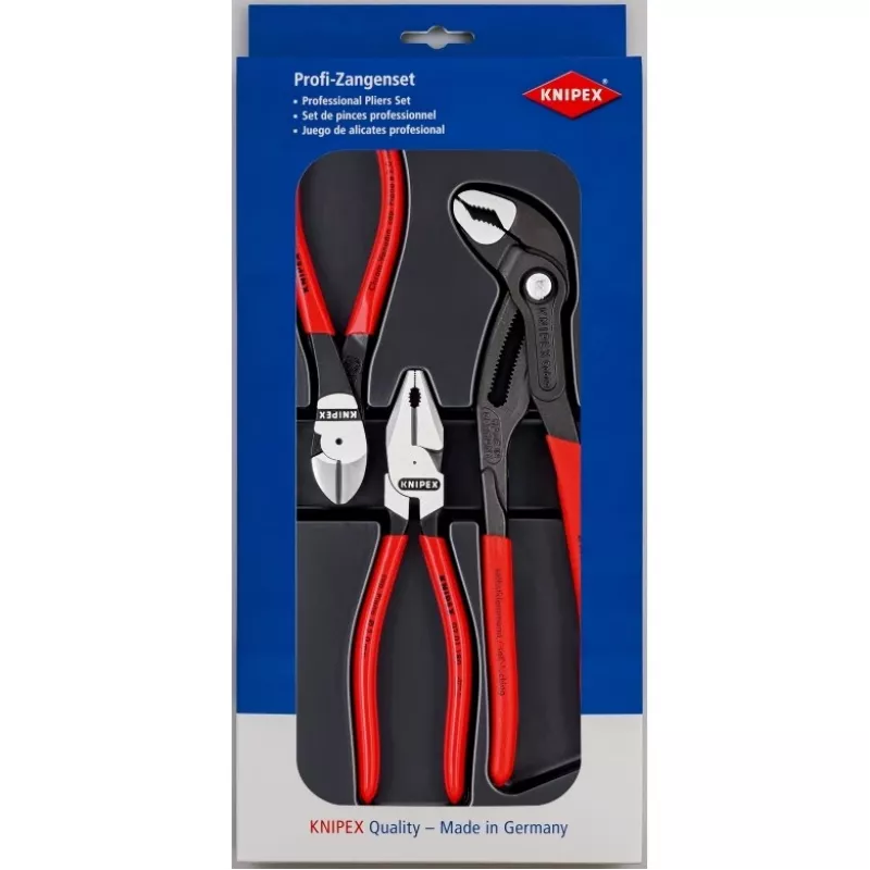 Knipex Zangenset Power-Pack, 3-teilig, poliert, Kunststoff