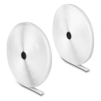DeLOCK Heavy-duty Klettband 25 m x 20 mm weiß