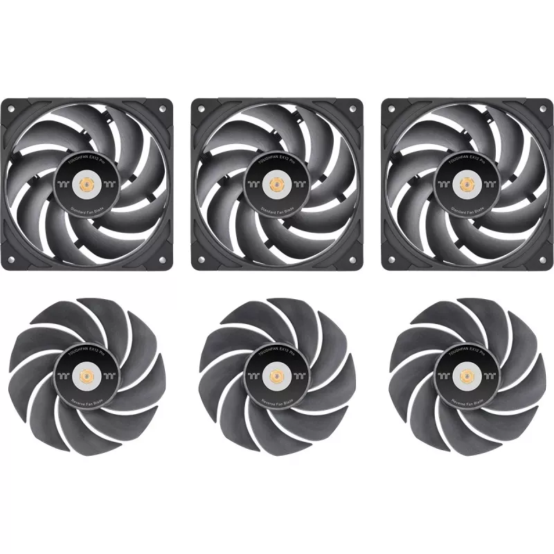 Thermaltake TOUGHFAN EX12 Pro Swappable Edition 120mm Gehäuselüfter 3er-Pack Schwarz