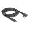 DeLOCK USB-Kabel USB Typ-C Stecker auf USB Typ-C Stecker abgewinkelt 2 m 5 Gbit/s 4K PD 60 W