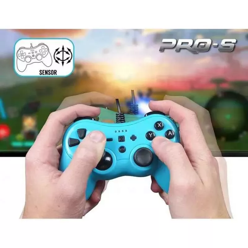 Kabelgebundener Controller SUBSONIC SA5488-1 Neon Blue — für Nintendo Switch, kabelgebundene Verbindung