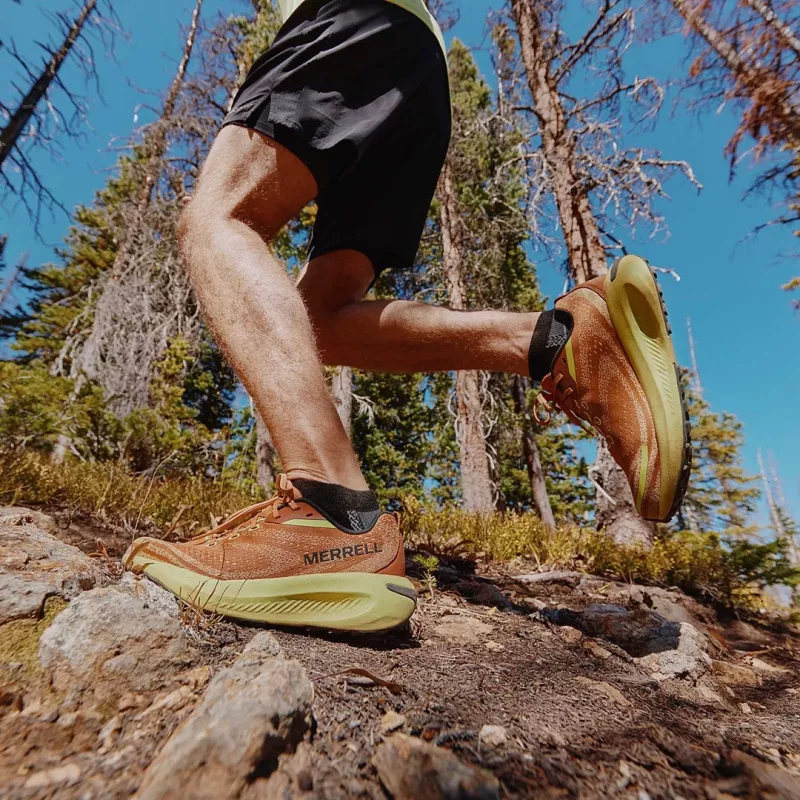 Trailrunning-Schuhe Merrell Morphlite - Melone/Hi-Viz
