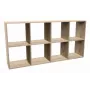 Bücherregal topper MALAX 2X4 SONOMA, Sonoma-Eiche, 8 Regalböden, 1470×300×750 mm