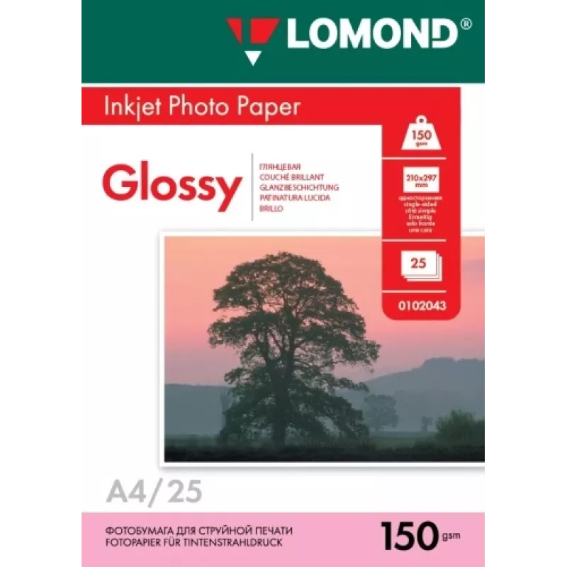 Lomond Foto-Tintenstrahlpapier glänzend 150 g/m² A4, 25 Blatt
