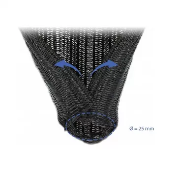 Geflechtschlauch DeLOCK 18920 5 m x 25 mm schwarz
