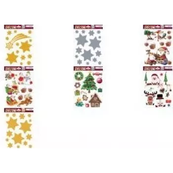 5x Sticker Sterne Silver (15110)