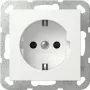 gira SCHUKO-Steckdoseneinsatz System 55 Reinweiß Modell 445303, für System 55 Rahmen