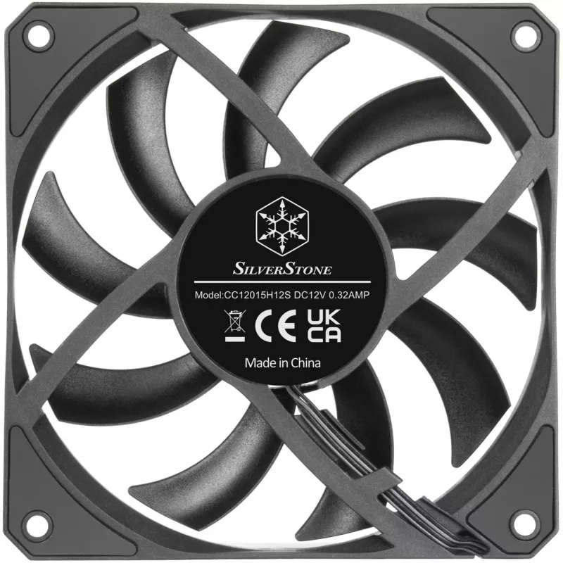 Gehäuselüfter SILVERSTONE SST-AS120B 120mm schwarz transparent, 3-Pin