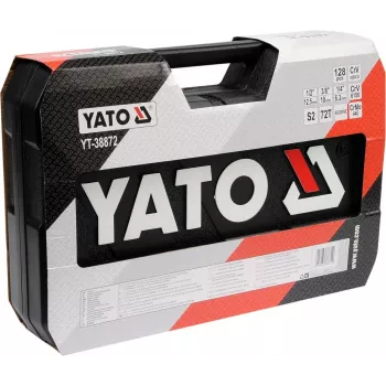 YATO SCHRAUBEN- UND STECKSCHLÜSSELSATZ 1/4, 3/8, 1/2 128-teilig 38872