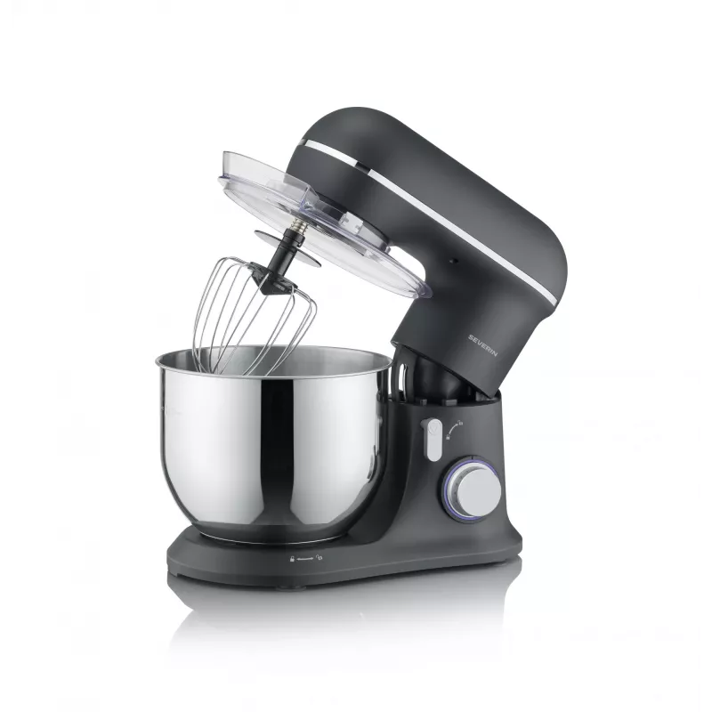 Küchenmaschine SEVERIN KM 3899 — 1200 W, 5,3 L Edelstahlschüssel, Schwarz