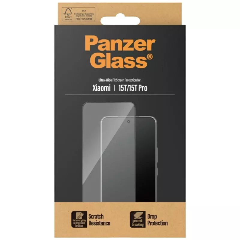 PanzerGlass Displayschutzfolie | Xiaomi | 15T/15T Pro | Transparent | Ultra-Wide Fit