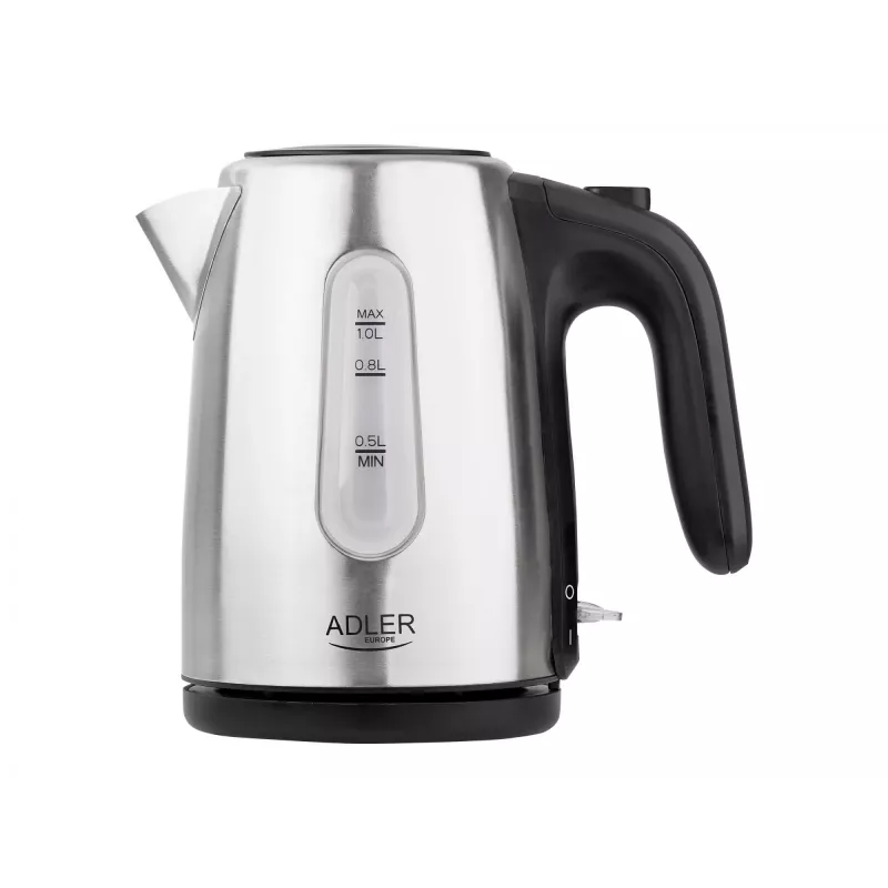 Elektrischer Wasserkocher Adler AD 1273 1 L 1200 W Schwarz Haselnuss Edelstahl