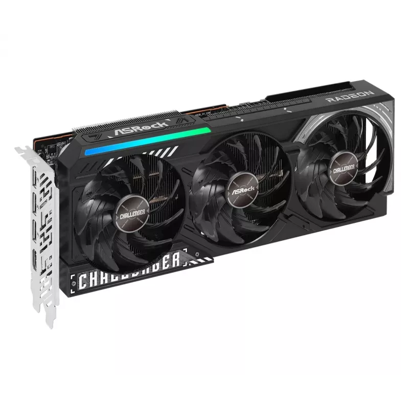 Grafikkarte ASRock Challenger Radeon RX 9070 — 16 GB GDDR6, 256-Bit, PCIe 5.0, 3x DisplayPort 2.1a + HDMI 2.1b