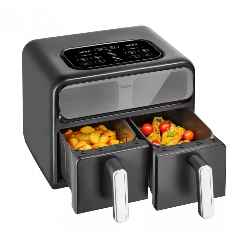 Heißluftfritteuse AMICA AFM7020 Schwarz — 700 W Leistung, 3,5 l Fassungsvermögen
