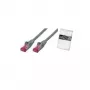 Netzwerkkabel ShiverPeaks BS75711-A 1m Cat6a S/FTP Grau