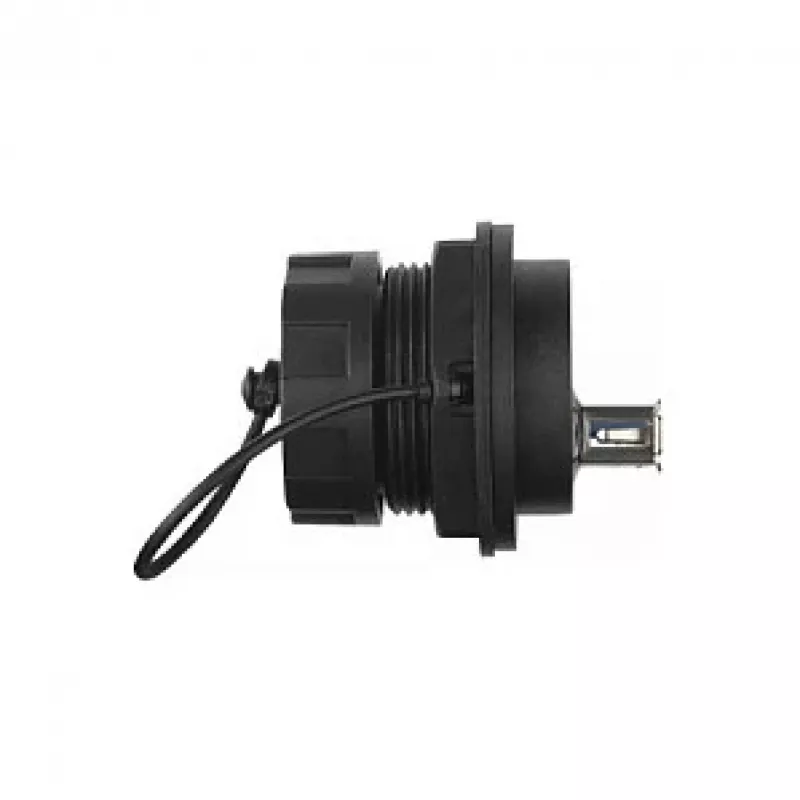 Alcasa IC04-U304 - USB A - Schwarz - Buchse - gerade - Polybutylenterephthalat (PBT) - Polyvinylchlorid (PVC) - IP65 - IP67 (IC04-U304)