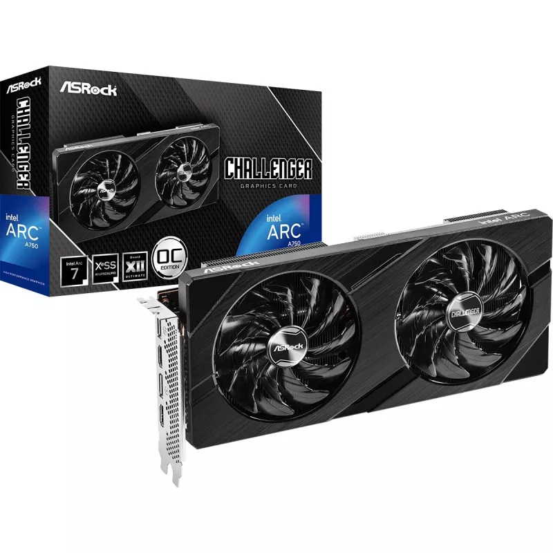 ASRock Challenger D Intel Arc A750 8GB OC Grafikkarte