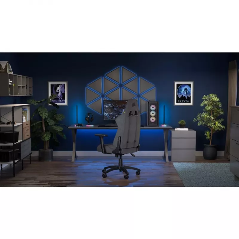 CORSAIR - TC100 RELAXED Gaming-Stuhl (Stoff – Grau/Schwarz)