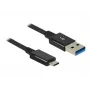 DeLOCK Premium - USB-Kabel - 24-Pin-USB-Typ-C (M) - auf - 9-Pin-USB-Typ-A (M) - 1,0 m (USB 3.1 Gen2) - Schwarz (83983)