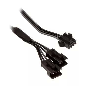 Internes Stromkabel PHANTEKS PH-CB-DRGB3P — 3-polig auf 2× Molex (3-polig), schwarz/grau