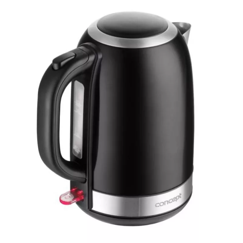 Wasserkocher Concept Solution RK3245 — 1,7 l, 2200 W, Edelstahl, Schwarz