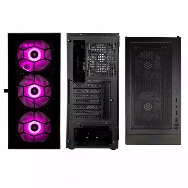 Kolink Observatory HF Glass ARGB Midi-Tower - schwarz