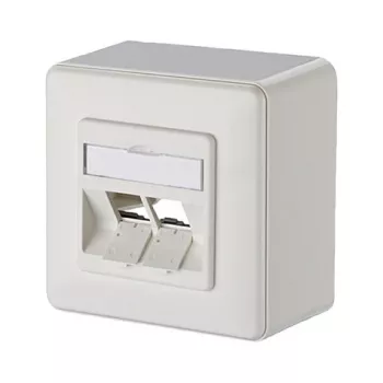 METZ CONNECT Keystone-Anschlussdose AP 2-Port, unbestückt, Reinweiß