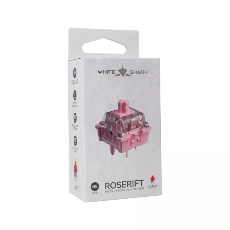 White Shark Roserift mechanische Tastaturschalter, 65 Stück