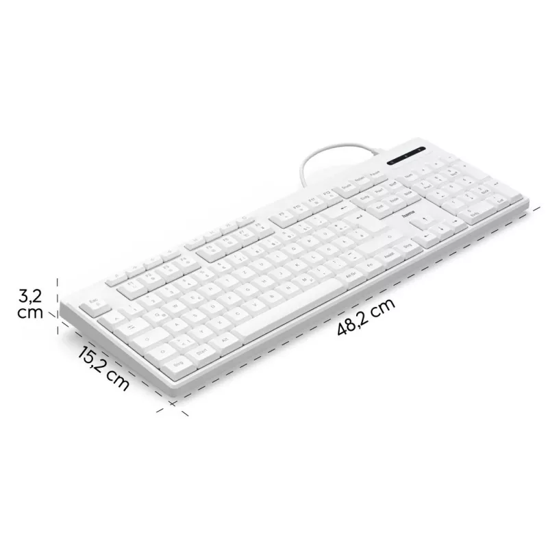 Kabelgebundene Tastatur Hama CK-200 USB Weiß