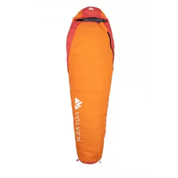Schlafsack Volven VOLVEN TRAVELLER Right Orange – mumienförmig, Reißverschluss rechts, Einzelperson