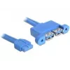 USB-Kabel DeLOCK 82941 USB 3.2 Gen 1 0,45 m 2 x USB A Blau