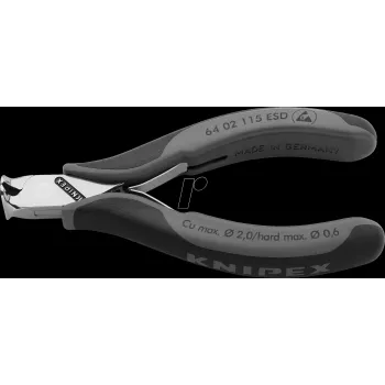 KNIPEX KN 64 02 115 ESD - ESD Elektronik-Vornschneider, 115 mm, spiegelpoliert (64 02 115 ESD)