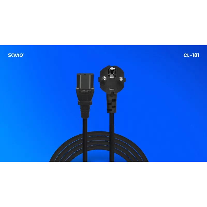 SAVIO CL-181 Netzkabel CEE 7/7 (E/F) – IEC C13 5m