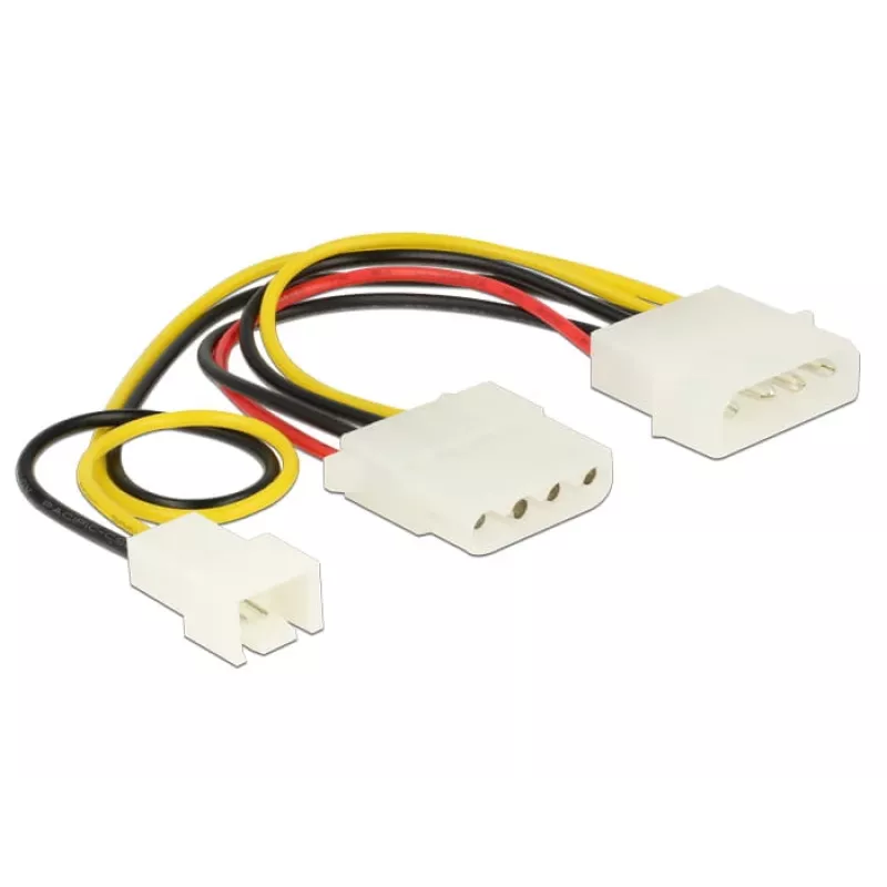 Internes Stromkabel DeLOCK 83658 0,39 m 3-Pin auf 2 x Molex 4-Pin