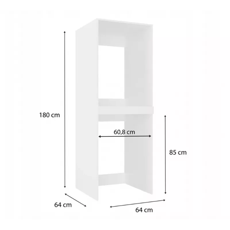 top e shop POLA TWIN Wäscheraumschrank für Waschmaschine und Trockner – Weiß