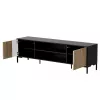 Cama RTV-Schrank MERCI RTV-Schrank 180 x 40 x 53.5 cm schwarz/Eiche artisan