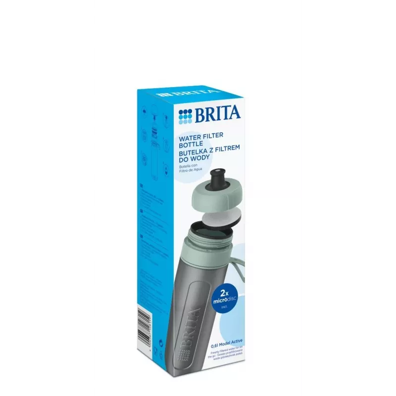 Brita Sports Wasserfilter-Flasche Active Dunkelgrün, Grün