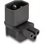 DeLOCK Netzadapter IEC 60320 - C14 auf C5 Buchse 2,5 A 90° Schwarz