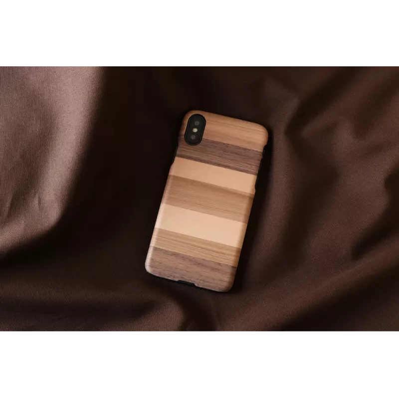 Smartphone-Hülle man and wood für iPhone X/XS — schwarze Schutzhülle