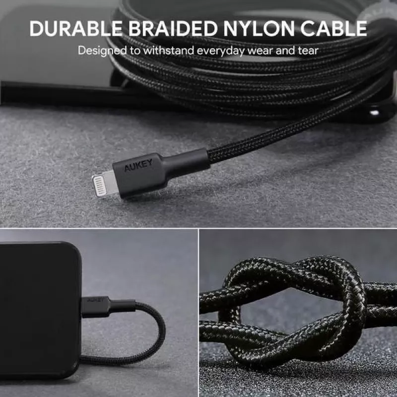 Lightning-Kabel AUKEY CB-AL05 1 m Schwarz