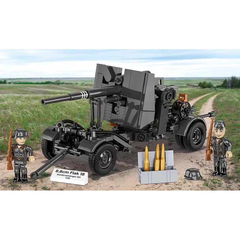 Konstruktionsset Cobi Bausteine 8,8-cm-Flak mit Anhänger – 360 Teile