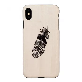 Handyhülle man and wood für iPhone X/XS — Indian Schwarz Schutzhülle